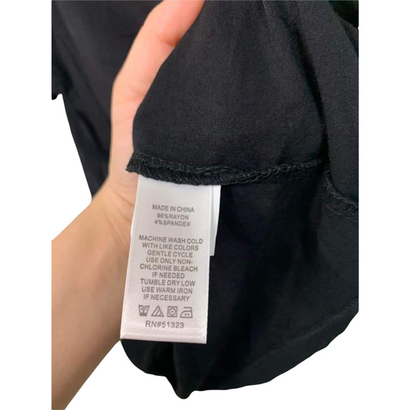 1.STATE Heritage Bloom Rich Black Cold Shoulder Top Size XL NEW - Picture 5 of 6